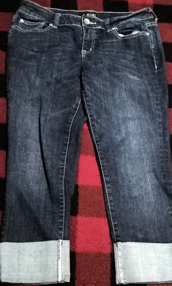 a.n.a Petite Denim Cuffed Jeans